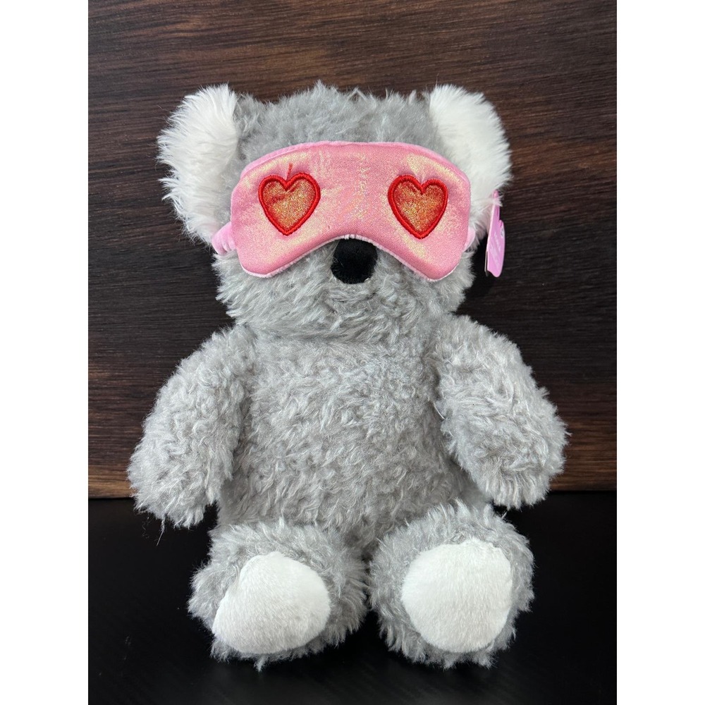 Play‎ Right Gray Koala Plush with Pink Heart Sleep Mask 708456 Gray Pink